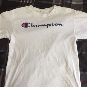 Champion Script Tee White Mens